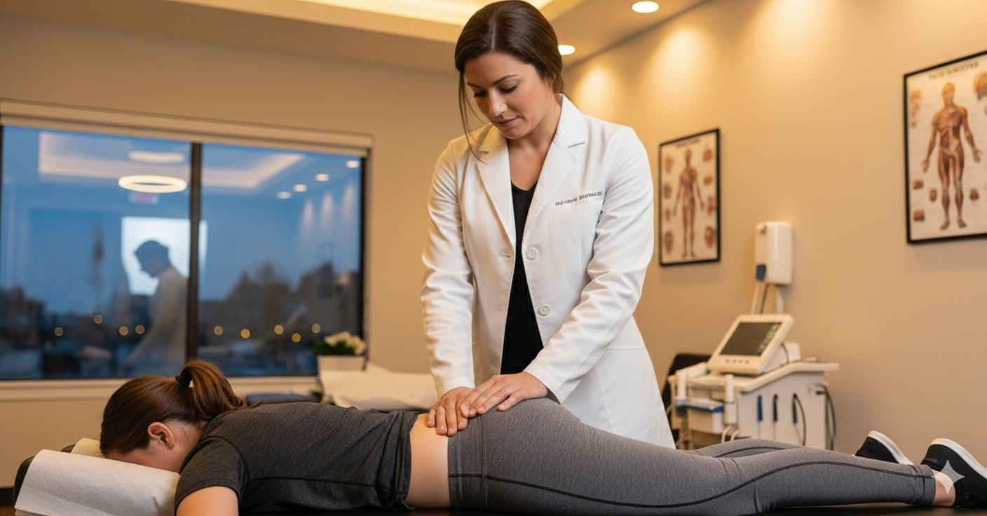 Traitement chiropratique de la sciatique - manipulation du bas du dos